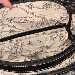 Montana West Black and Cream Shoulder Bag